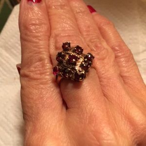 Root-beer Garnet Ladies Ring